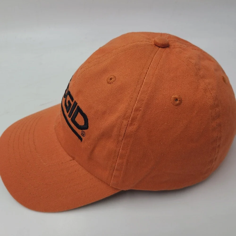 Ridgid Hat Strapback Orange Black Tool Brand Construction Workwear Casual Men